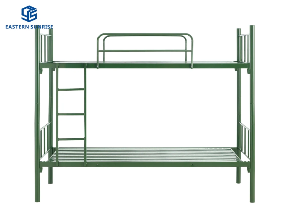 for Soldier Use Green Metal Bunk Bed Double Deck Steel Bed