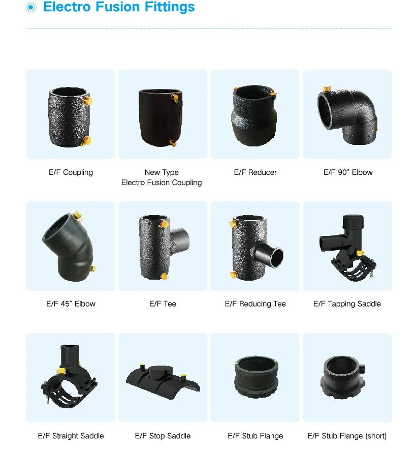 China PE100 Electro Fittings Manufacturer for HDPE Water Supply Pipe Reducer