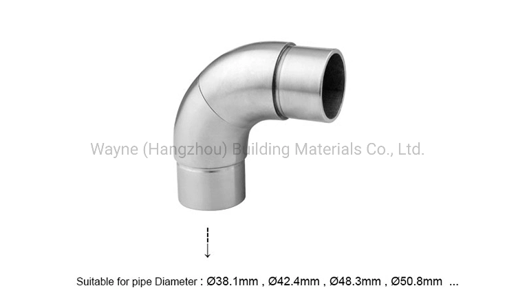 Wholesale Stainless Steel 360 Degree Pipe Railing Handrail Installation Elbow / Bend V2006