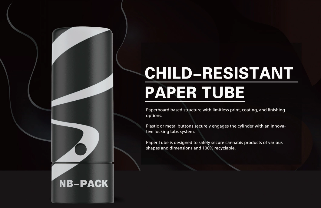 Nb-Pack Custom Shaker White Food Small Luxury Nuts Essential Oil Bottle Biodegradable Paper Tube Packaging Paper Tube Box