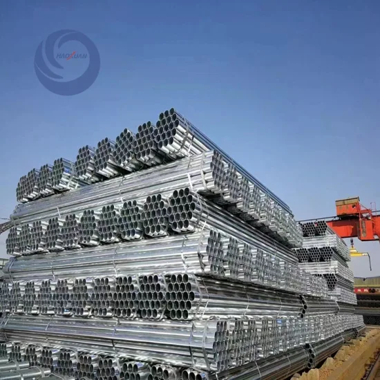Hot Dipped Galvanized Iron Round Pipe/Galvanized ERW Steel Tubes/Tubular Carbon Steel Pipes for Greenhouse Building Constructionpopulargalvanized Steel Pipe
