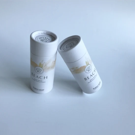 Eco Friendly Perfume Bottle Cosmetic Tubes Golden Foil Cardboard Round Essential Oil Round Box Packaging Paper Tube